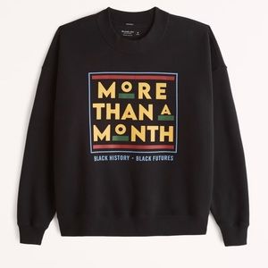 Abercrombie & Fitch For Justice Graphic Oversized Soft A&F Crew Sweatshirt | S